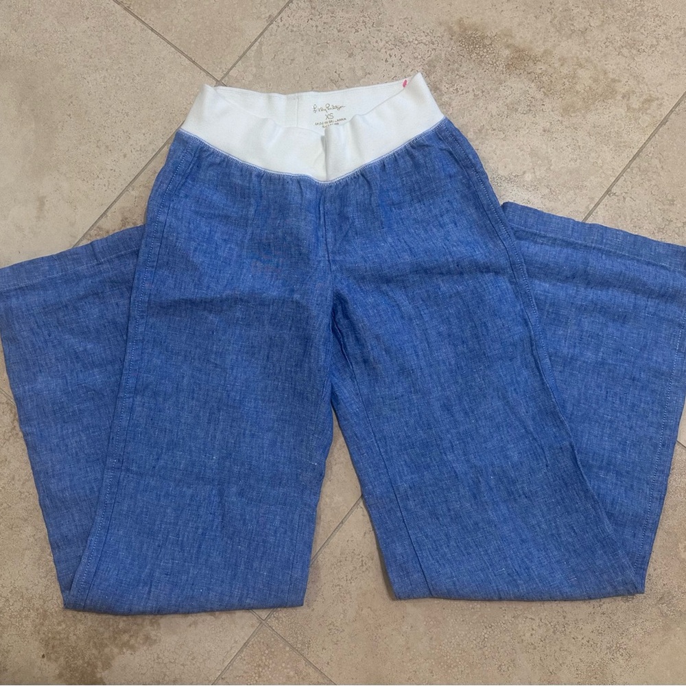 Lilly Pulitzer Beckon Blue Palazzo Pants XS